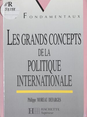 cover image of Les Grands Concepts de la politique internationale